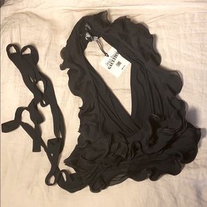 Jean Paul Gaultier Ruffle Halter Top